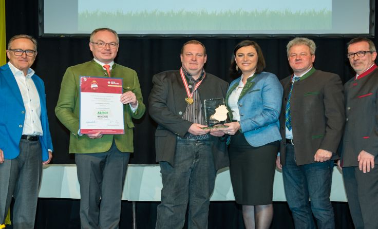 Auszeichnung für Thomas Friedl auf der Ab Hof Messe in Wieselburg. Foto: Messe