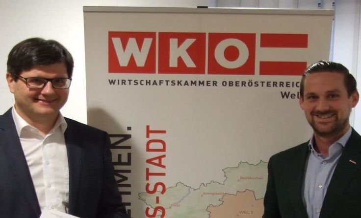 Franz Edlbauer und Thomas Brindl sind mit der Jobbörse zufrieden. F: Nowak