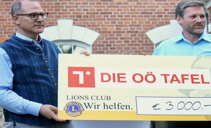 Gerhard Dimmler und Erwin Hehenberger (OÖ Tafel) Foto: Lions