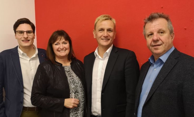 v.l.: Stefan Ganzert, Petra Wimmer, Klaus Schinninger und Klaus Hoflehner F: SPÖ