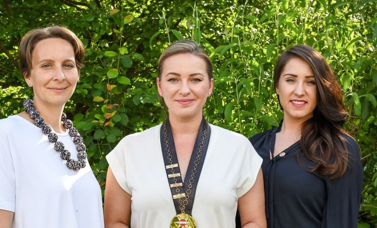 v.l.: Leonie Josseck, Bianca Kiso und Mirabela Schmiedseder. Foto: Graf