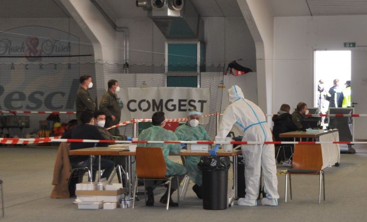 Eine Testlinie im Thalheimer Sportzentrum am vergangenen Wochenende Foto: Mitterhuemer