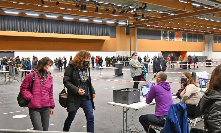 Die Messehalle 20 war schon im Dezember Standort für die Massentestung in Wels. Foto: Stadt