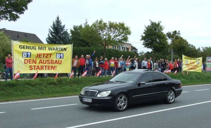 Mit Aktionen machen die Marchtrenker immer wieder auf die Situation aufmerksam. Foto: Tips