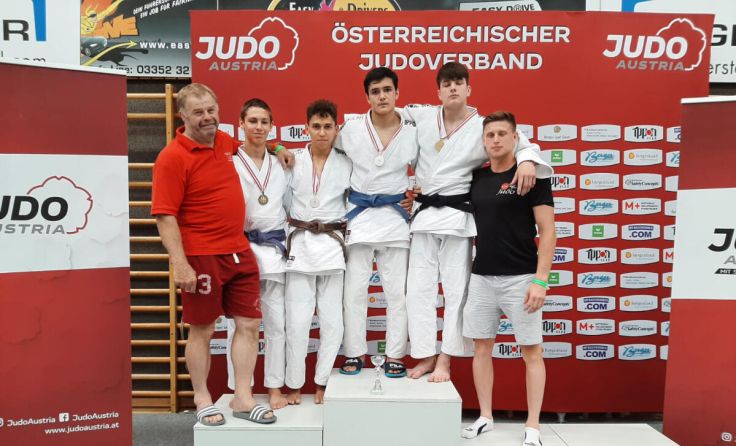 Dullinger, Pichler, Ben Saad, Magomerzujev, Naschcho und Winkler. (Foto: ÖJV/Jürgen Übl)