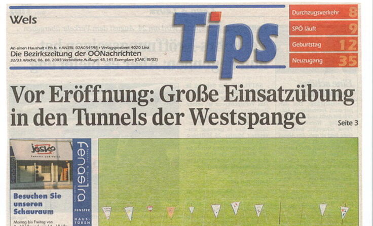 Titelseite aus dem Jahre 2003 mit der FF-Jugend (Foto: Archiv)