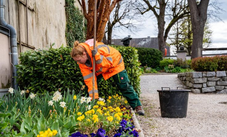 Nicht nur im Burggarten werden wieder Blumen gesetzt. (Foto: Stadt)