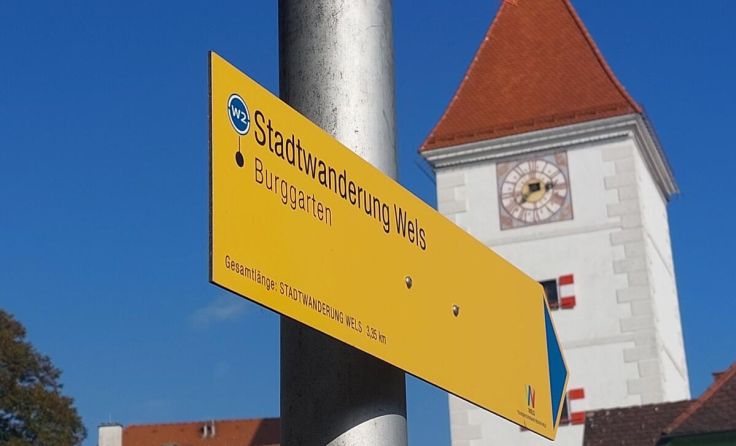 Wegweiser für die Stadtwanderwege (Foto: Tips)