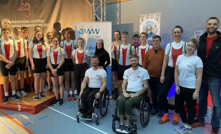 Die Welser Ruderarmada bei den Indoormeisterschaften. (Foto: RC Wels)