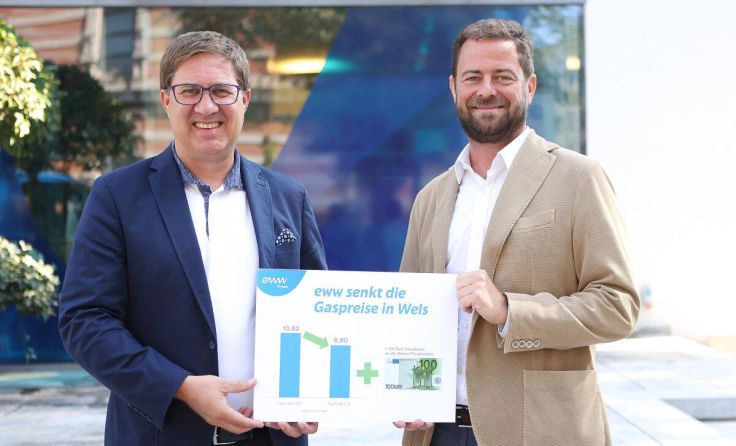 FP-Bgm. Andreas Rabl und eww Vorstand Floran Niedersüß (Foto: eww/Maringer)