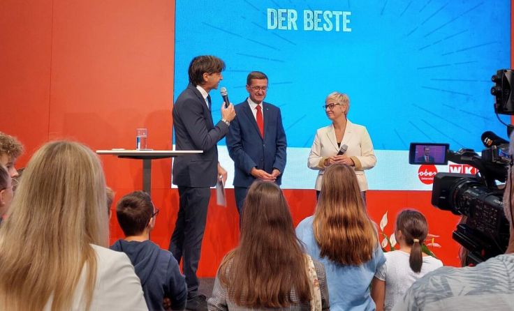 Interviews mit VP-LR Markus Achleitner und WKO-Präsidentin Doris Hummer (Foto: Tips)