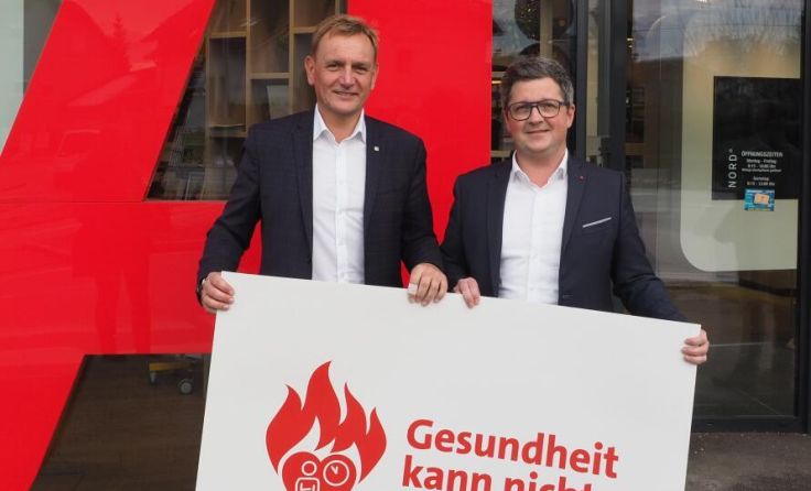 Vzbgm. Klaus Schinninger und LR Michael Lindner (beide SP). (Foto: SPÖ)