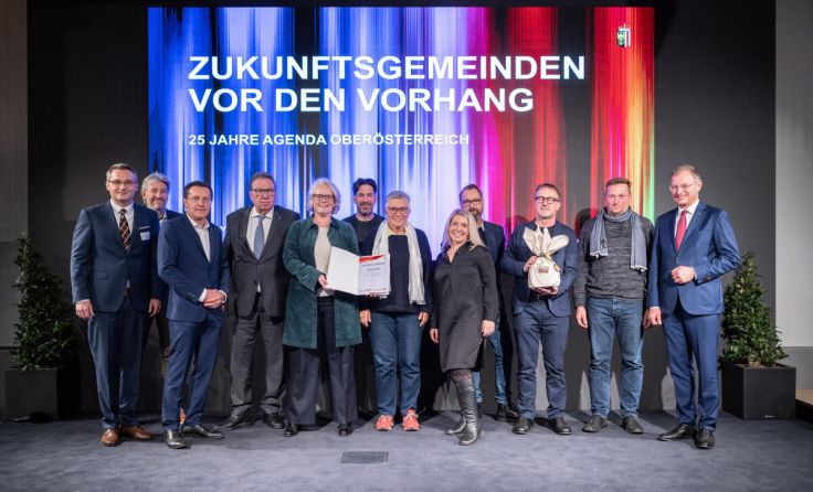 Die Thalheimer Delegation bei der Festveranstaltung. (Foto: Land/Mayr)