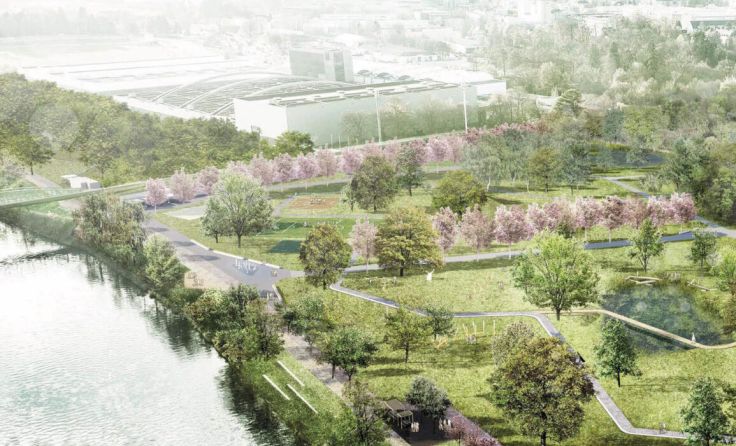 Der Vorentwurf für den Volksgarten Neu (Foto: Yewo Landscapes)