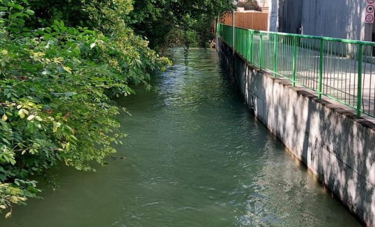 Der Mühlbach in der Welser Innenstadt (Foto: Tips)