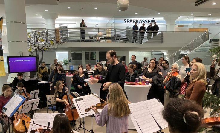 Aufgespielt bei der Sparkasse Oberösterreich in Wels (Foto: Sparkasse)