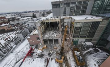 Abrissarbeiten beim Ex-Fernheizkraftwerk