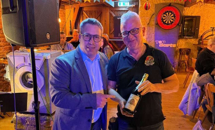 Bgm. Franz Haider und Sven Grawert bei der Feier (Foto: privat)