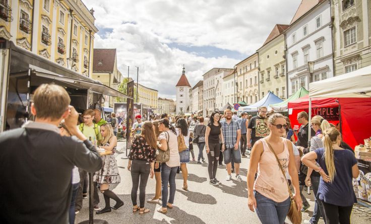 Der Stadtplatz wird immer wieder für Veranstaltungen genutzt. (Foto: WMT/Hauser)