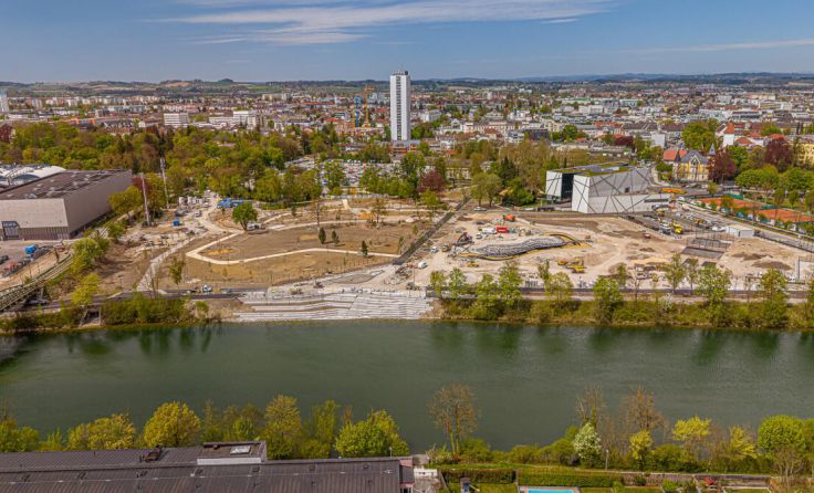 Blick auf das Volksgarten-Areal vom Reinberg aus. (Foto: Stadt)