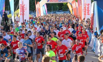 Sonnenschein beim Laufspektakel Welser Businessrun