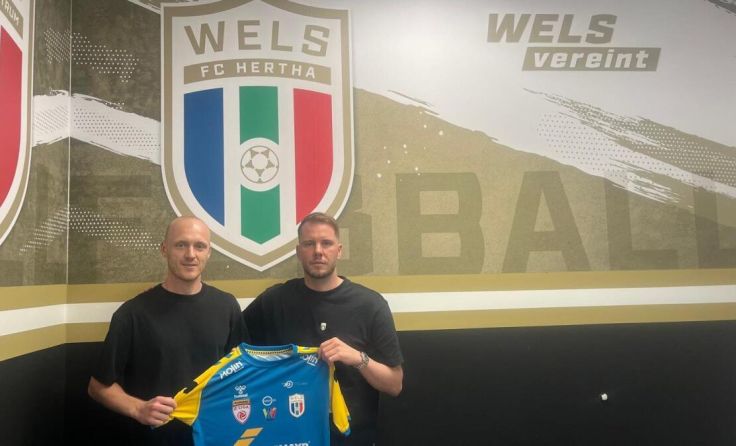 Stefan Haudum und Sportvorstand Rene Swete (Foto: FC Hertha)