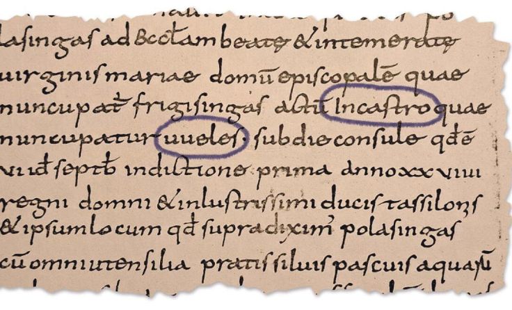 Hier wird Wels zum ersten Mal in einer Handschrift erwähnt. (Foto: Kinast)