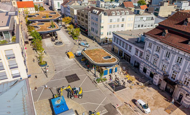 Blick auf den Kaiser-Josef-Platz (Foto: Stadt)