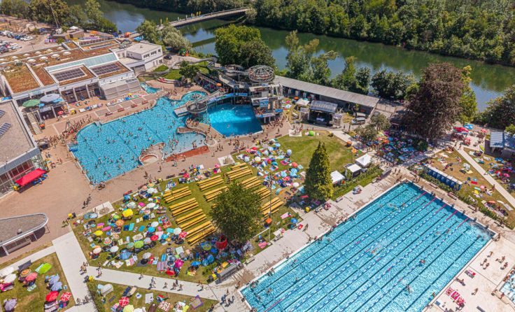 Blick auf das Welser Freibad-Gelände (Foto: Stadt)