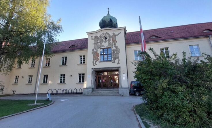 Eingangsbereich der Volksschule Vogelweide (Foto: Tips)