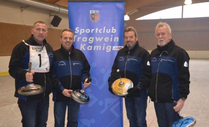 Die Eisstock-Siegermannschaft: SCTK Fußball Senioren