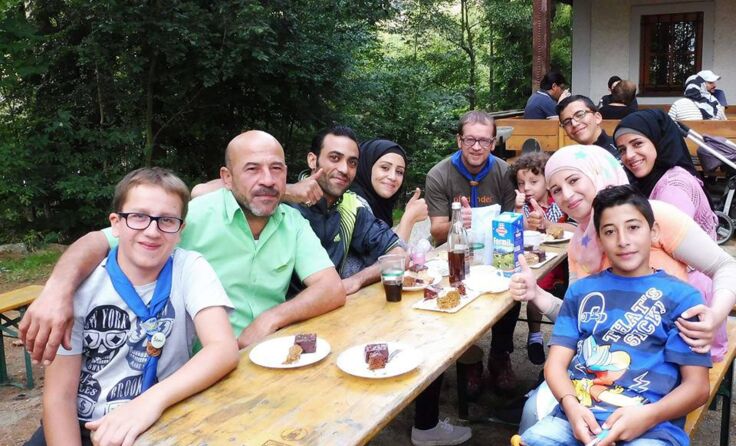 Die Flüchtlinge hatten einen netten Tag bei den Pfadfindern.