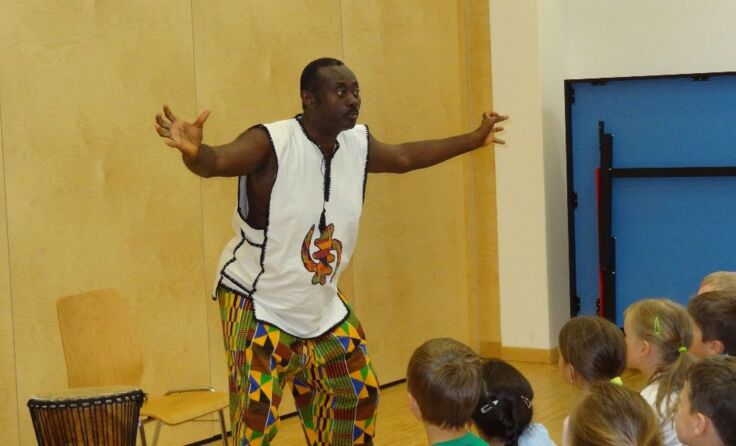 Patrick Addai begeisterte die Schüler