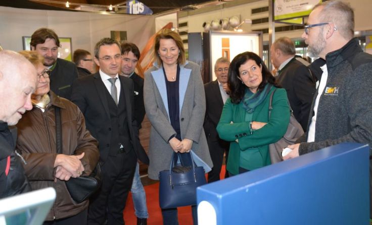 Freistadts Politik-Spitze informierte sich auf der Mühlviertler Baumesse. Foto: Erwin Pramhofer