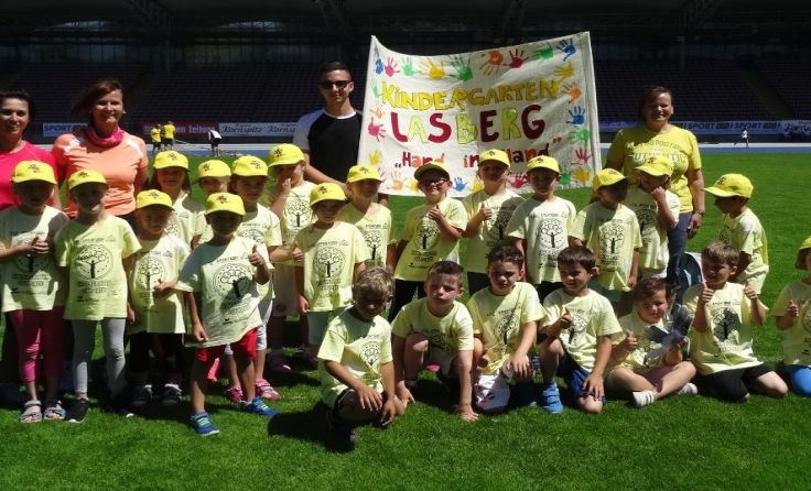 Die Lasberger Kinder gewannen das Fußballturnier.