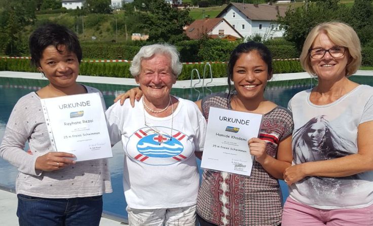 Reyhane, Dr. Edith Frimmel, Hamide, Manuela Hochedlinger (v.l.)