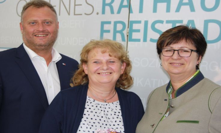 Peter Handlos, Ilona Schmolmüller und Rosa Ecker (v.l.9