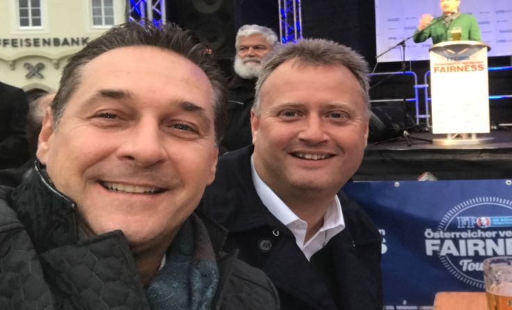 Heinz Christian Strache und Peter Handlos (v.l.)