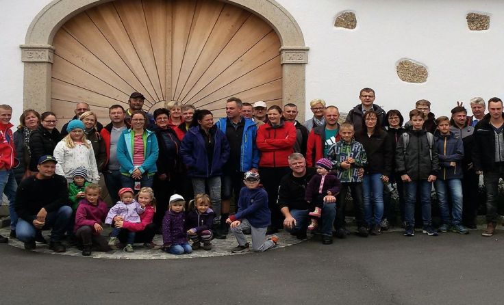 Das Team der Straßenmeisterei Pregarten beim Schwarzberger Hof Foto: ÖAAB