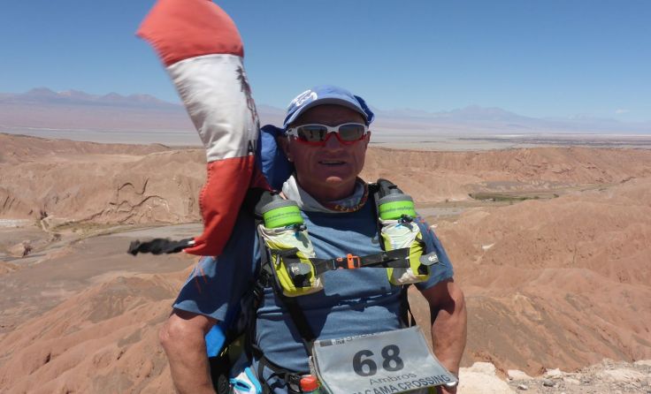 Ambros Mühlbachler in der Wüste Atacama in Chile