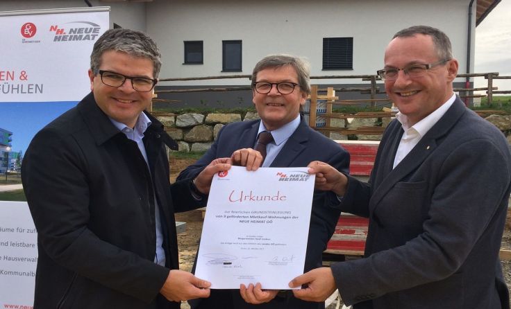 GF Robert Oberleitner, Bürgermeister Josef Lindner, LAbg. Alexander Nerat (v. l.)