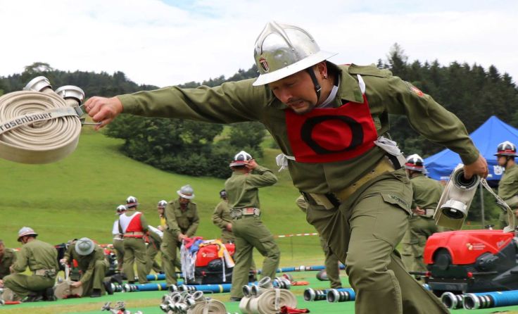 Voller Power beim Löschangriff