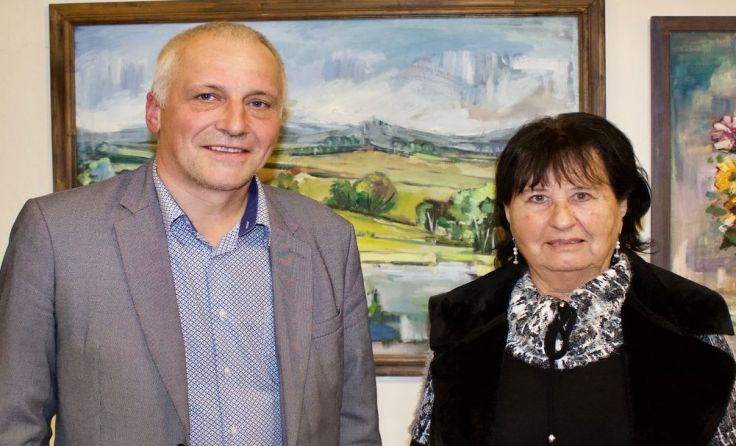 Bürgermeister Hubert Koller und Karla JarosovaFoto: Gemeinde