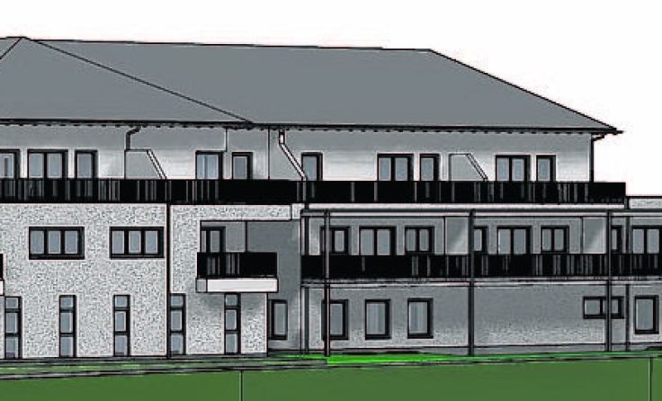 Ausblick vom Gemeindeamt auf das Projekt der CETE