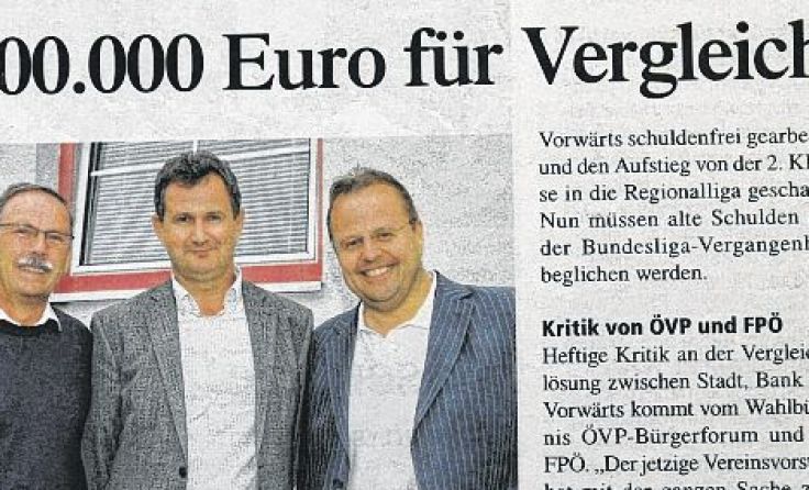 Der Pachtvertrag zwischen Stadt und dem Sportklub Vorwärts Steyr läuft bis 2073.