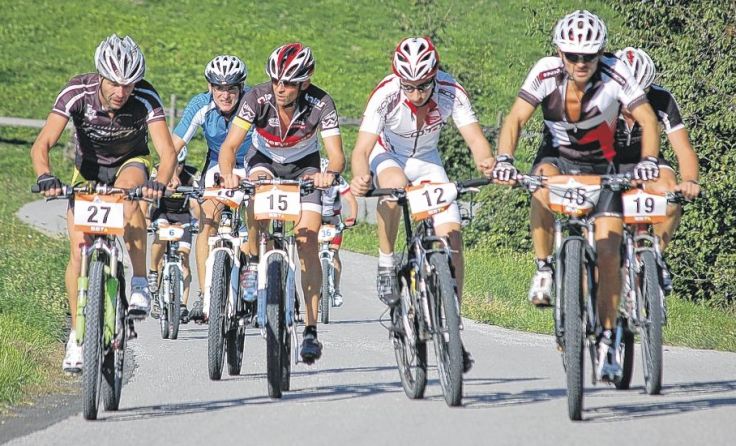 Das Mountainbike-Bergrennen führt auf den Heiligenstein.
