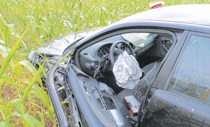 Unfall am Freitagfrüh in der Nähe der Firma Packit Foto: FF Waldneukirchen
