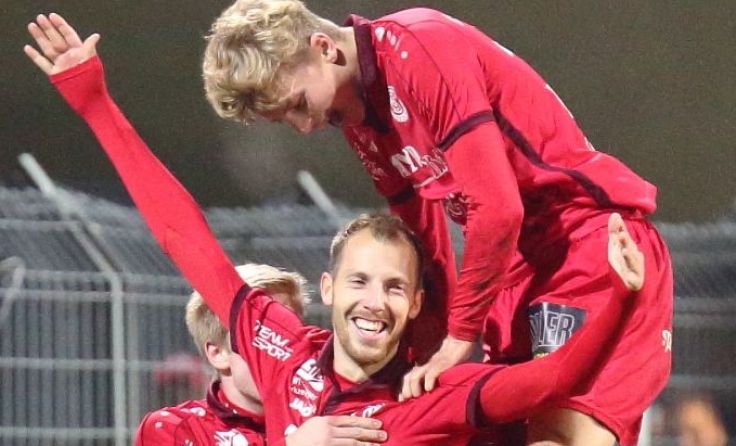 Thomas Himmelfreundpointner ist mit einem Doppelpack der Matchwinner für Vorwärts. Foto: Moser