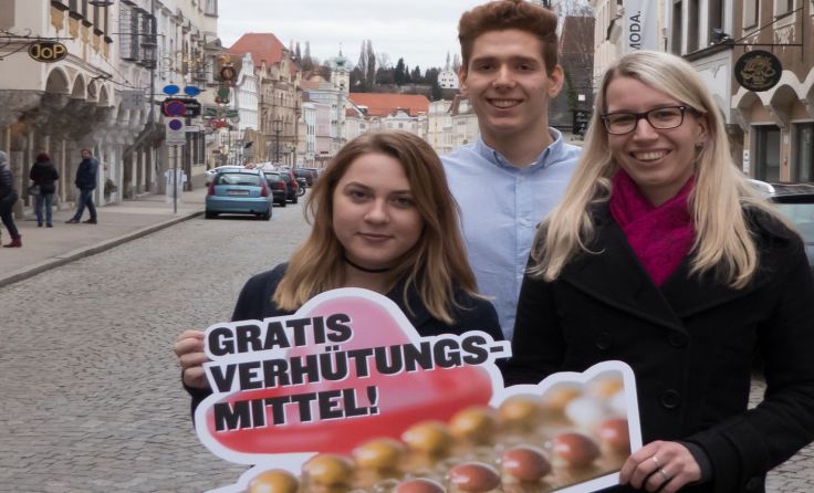 Fotoaktion am Grünmarkt in Steyr. Foto: JG/Rieß