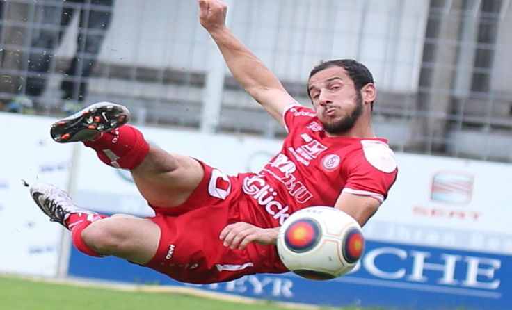Yusuf Efendioglu hat beim letzten Heimspiel gegen Lafnitz spektakulär getroffen. Foto: Moser